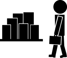 Professor Walking In The City Engraving Svg Design, Free Vectors File
